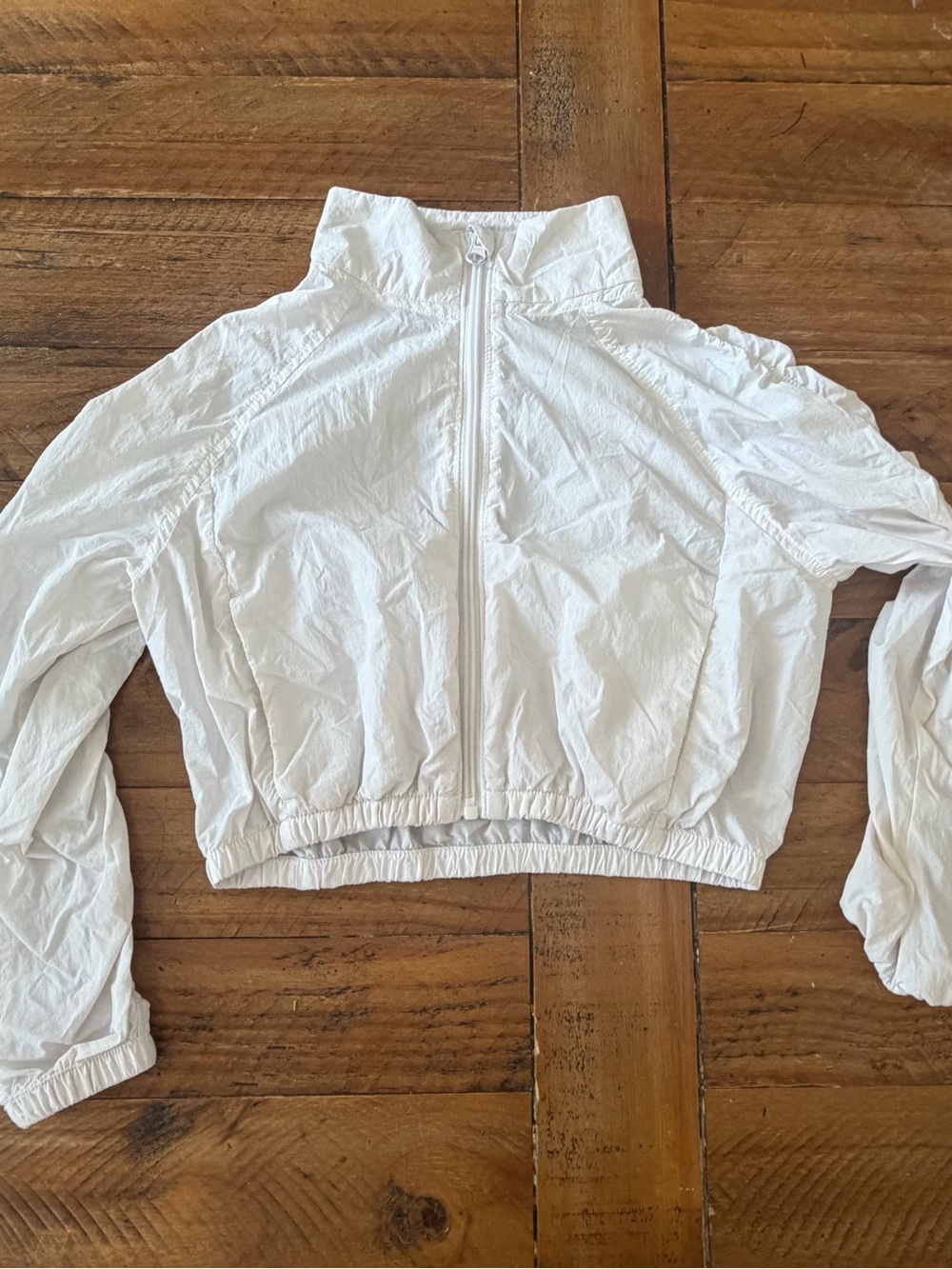 Old Navy White Lightweight Cropped Bomber Jacket